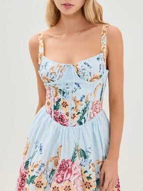 Agua Bendita Spring Blush Mini Dress